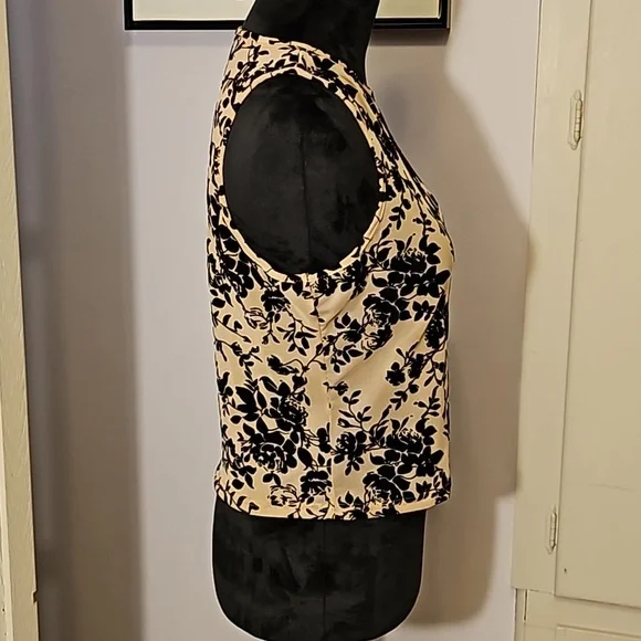 Floral Nude Illusion Top XL - Picture 3 of 8